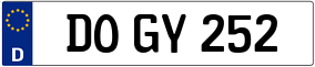 Trailer License Plate
